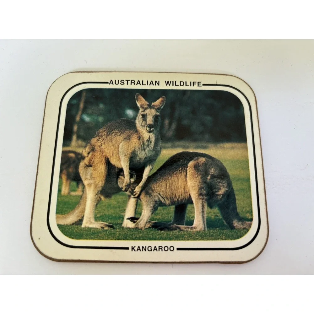 Australian Collection Drink Coasters‎ Set of 6 Wildlife Animals Platypus Emu